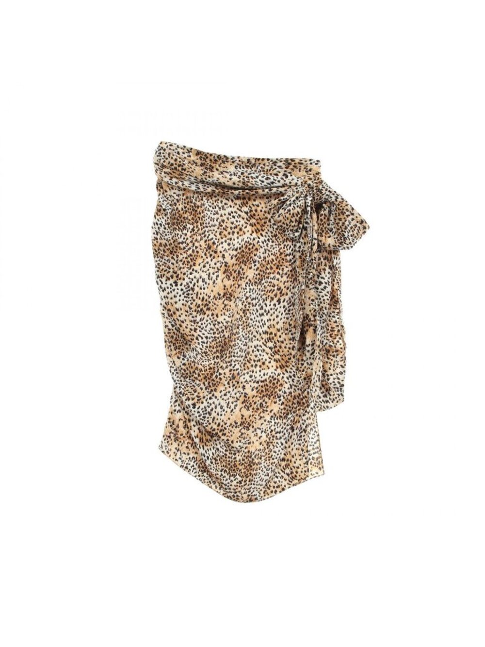 Celine Skirt Leopard Asymmetric Drape Silk Animal Print